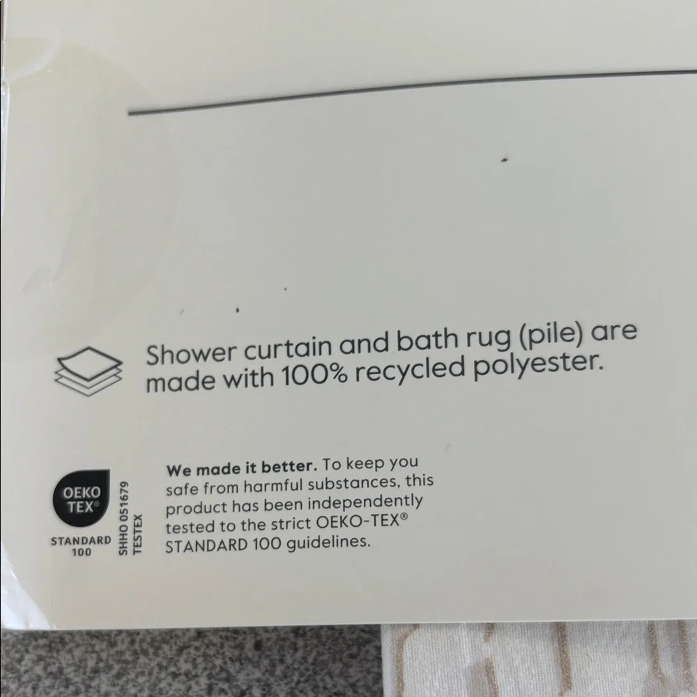 Threshold Neutral Textured Shower Curtain in Beige and Cream